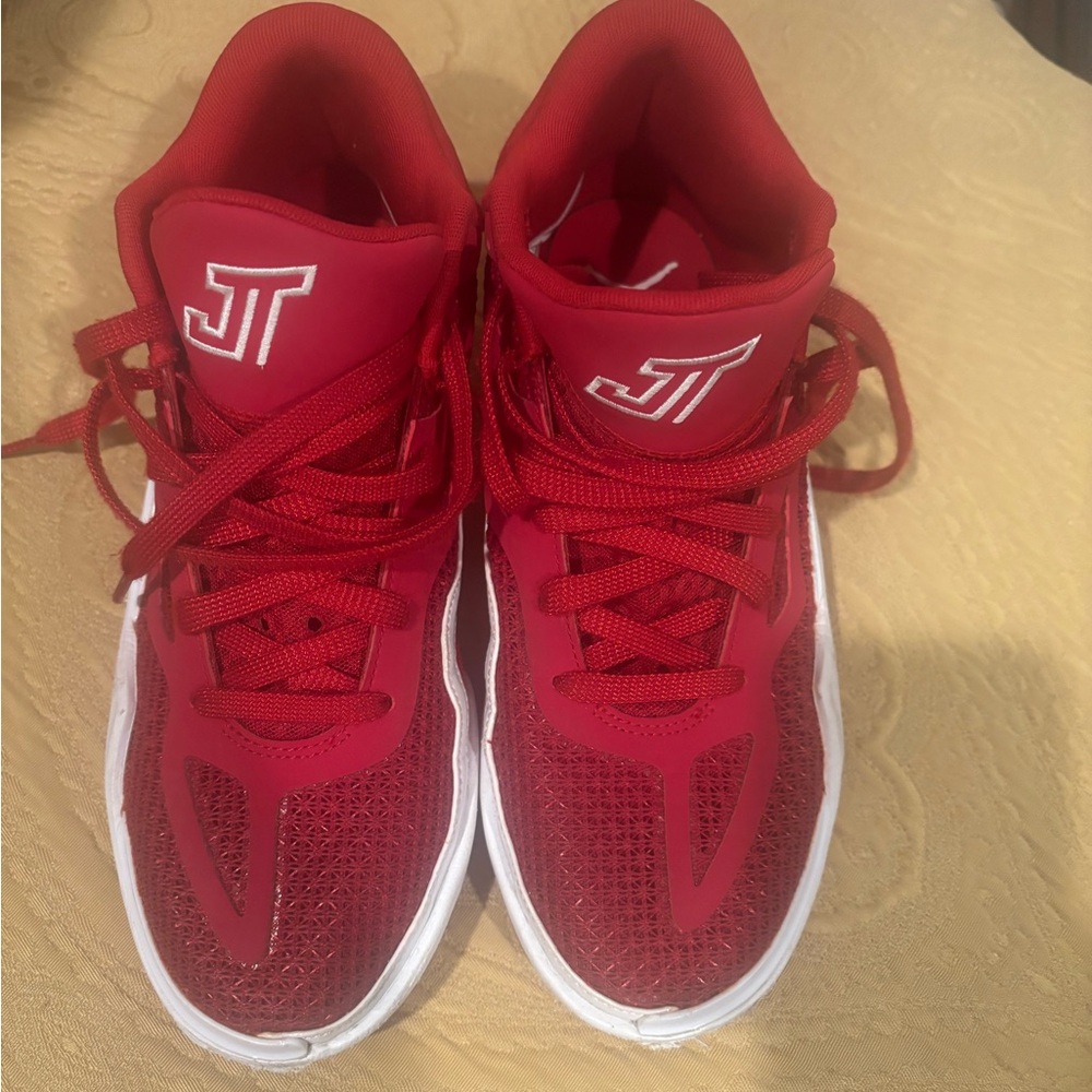 Jordan Nike Tatum 1 Red Mid-Top Sneakers